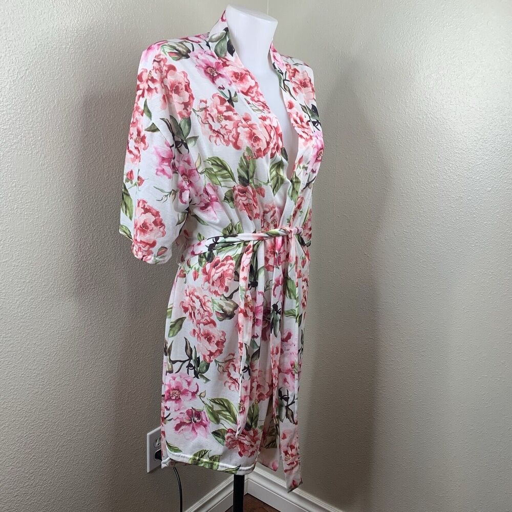 Show Me Your Mumu Brie Floral Garden Of Blooms Kimono Style Belted Sz OS Hi Low